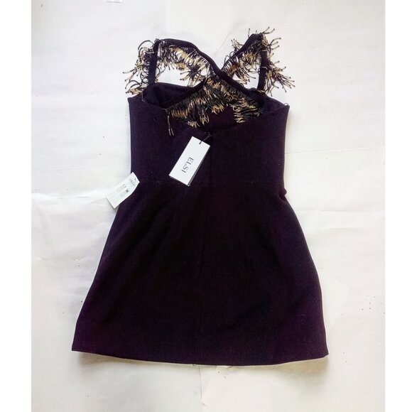 NWT $395 Helsi Cleo Fringed Beaded Mini Dress - Picture 5 of 11